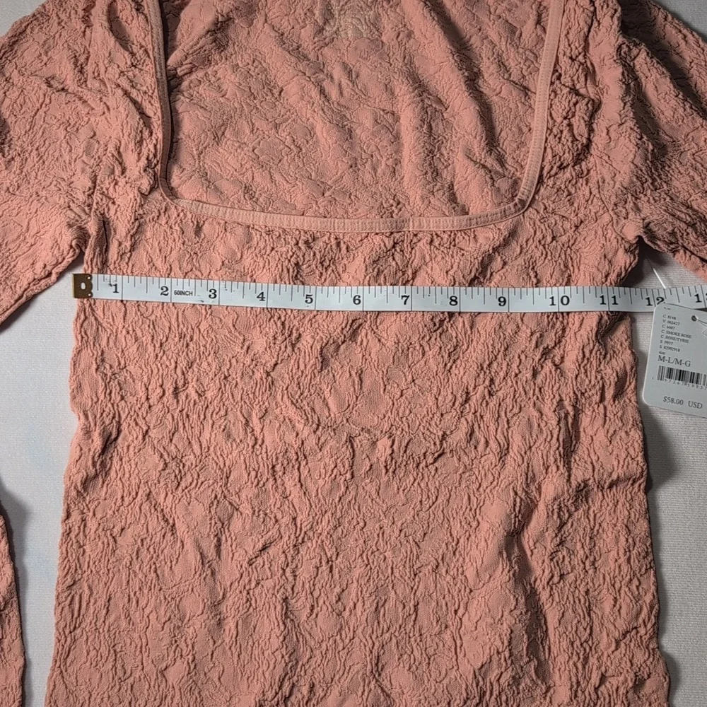 Free People Intimately Have It All Stretchy Long Sleeve Top in Smoke Rose